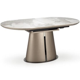 Stół Rozkładany ROBINSON (160-200)x90 Cappuccino/Beżowy Marmur
