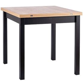 Stół Rozkładany FLIP (80-160)x80 Czarny/Dąb Artisan