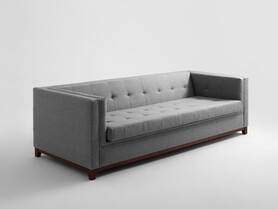 Sofa by-TOM 3 os. rozkł. - metaliczny(ox19), orzech