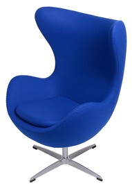 Fotel Jajo niebieski ciemny kaszmir 118 Premium
