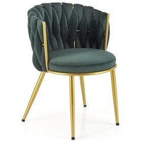 Krzesło K517 Złoty/Ciemny Zielony