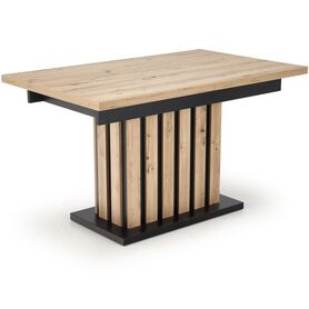 Stół Rozkładany LAMELLO (130-180)x80 Dąb/Czarny