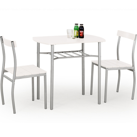 LANCE zestaw: stół + 2 krzesła, biały
