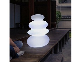 NEW GARDEN lampa ogrodowa BALANS C biała - LED