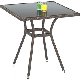 MOBIL stół ogrodowy, kolor: szkło - czarny