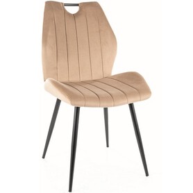 Krzesło ARCO Velvet Czarny/Beż