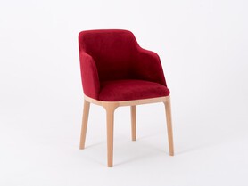 Krzesło LULU ARMS- soczysta żurawina(rv61), naturalny