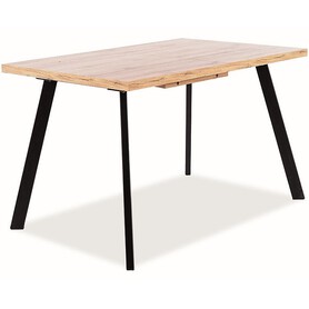 Stół BRICK (120-160)X80 Czarny/Dąb Artisan