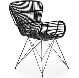 Krzesło K-335 63x61x90 Rattan/Czarny