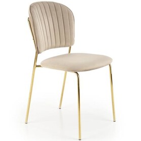 Krzesło K499 Złoty/Beżowy