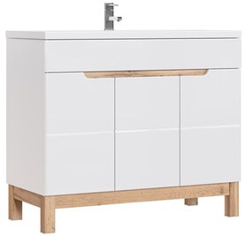 BALI BIAŁE 825 KPL. szafka p/um 3D/ White cabinet under washbasin 3D 100 cm  CU-COC-834012  FSC MIX 70%