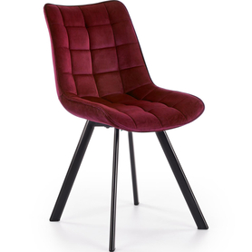 K332 krzesło nogi - czarne, siedzisko - bordo
