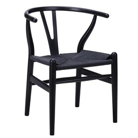 Krzesło Drewniane VALI Czarny/Czarny