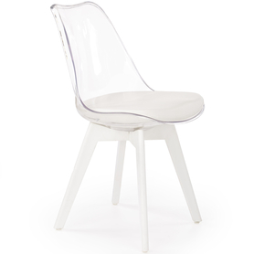 Krzesło K245 bezbarwny / biały