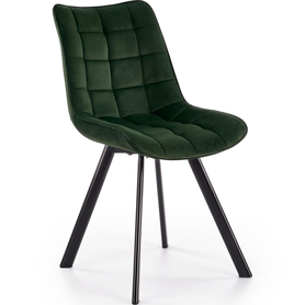 K332 krzesło nogi - czarne, siedzisko-zielone