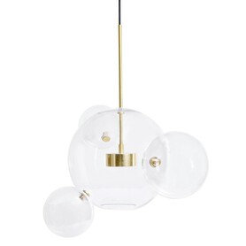 Lampa wisząca CAPRI 4 złota - LED, aluminium, szkło