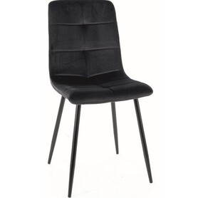 Krzesło IVO Velvet Czarny/Czarny Bluvel 19