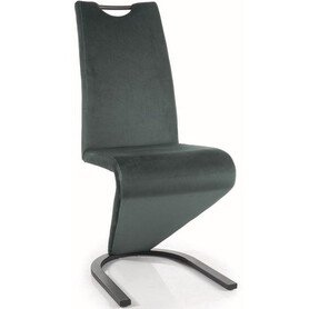 Krzesło H090 Velvet Czarny/Zielony Bluvel 78