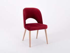 Krzesło BUKO- soczysta żurawina(rv61), naturalny