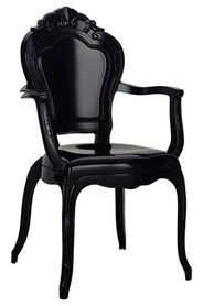 Krzesło King Arm 54x57x97 Czarny/Poliwęglan