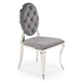 Krzesło K555 Popielaty/Srebrny