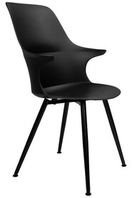 Krzesło BRAZO HIGH czarne - polipropylen, met