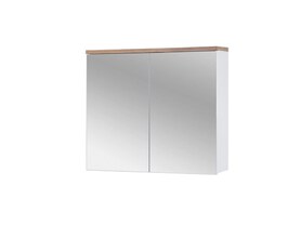 BALI BIAŁE 841 szafka z lustrem 2D/ White mirror cabinet 2D 80cm CU-COC-834012  FSC MIX 70%