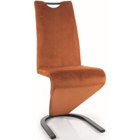 Krzesło H090 Velvet Czarny/Cynamon Bluvel 4215