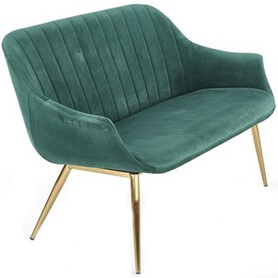 Sofa Elegance 2 XL 62x132x78 Zielony/Złoty