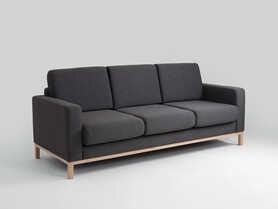 Sofa SCANDIC 3 os. rozkł. - karbon(et95), naturalny