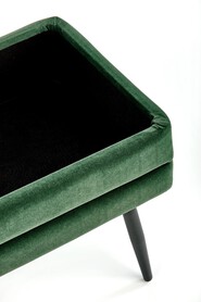 VELVA ławka ciemny zielony/czarny