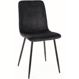 Krzesło ALAN Velvet Czarny/Czarny