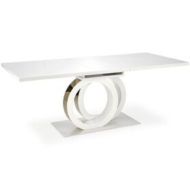 Stół Rozkładany GALARDO (160-200)x90 Złoty/Biały