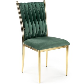 K436 krzesło ciemny zielony/złoty