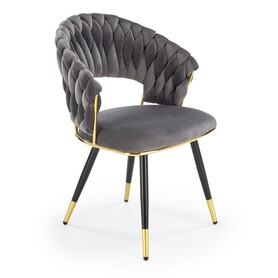 Krzesło K551 Popielaty/Czarny/Złoty