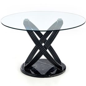 OPTICO stół, blat - transparentny, czarny