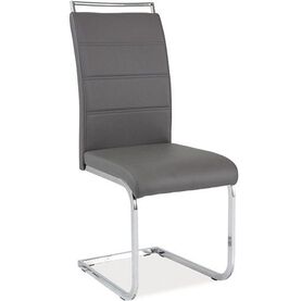 Krzesło H-441 Chrom / Szary Ekoskóra