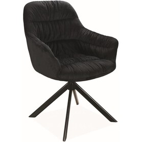 Krzesło ASTORIA II Velvet Czarny/Czarny