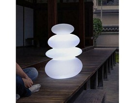 NEW GARDEN lampa ogrodowa BALANS B biała -LED