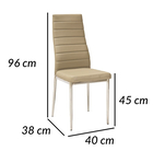 OUTLET Krzesło H-261 Chrom Stelaż/Ciemny Beż Ekoskóra (10)