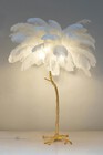 Lampa Podłogowa Tiffany 110x110x165 Złoty/Biały (6)