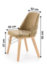 PUEBLO krzesło dąb miodowy / tap. Kreta 11 (3)